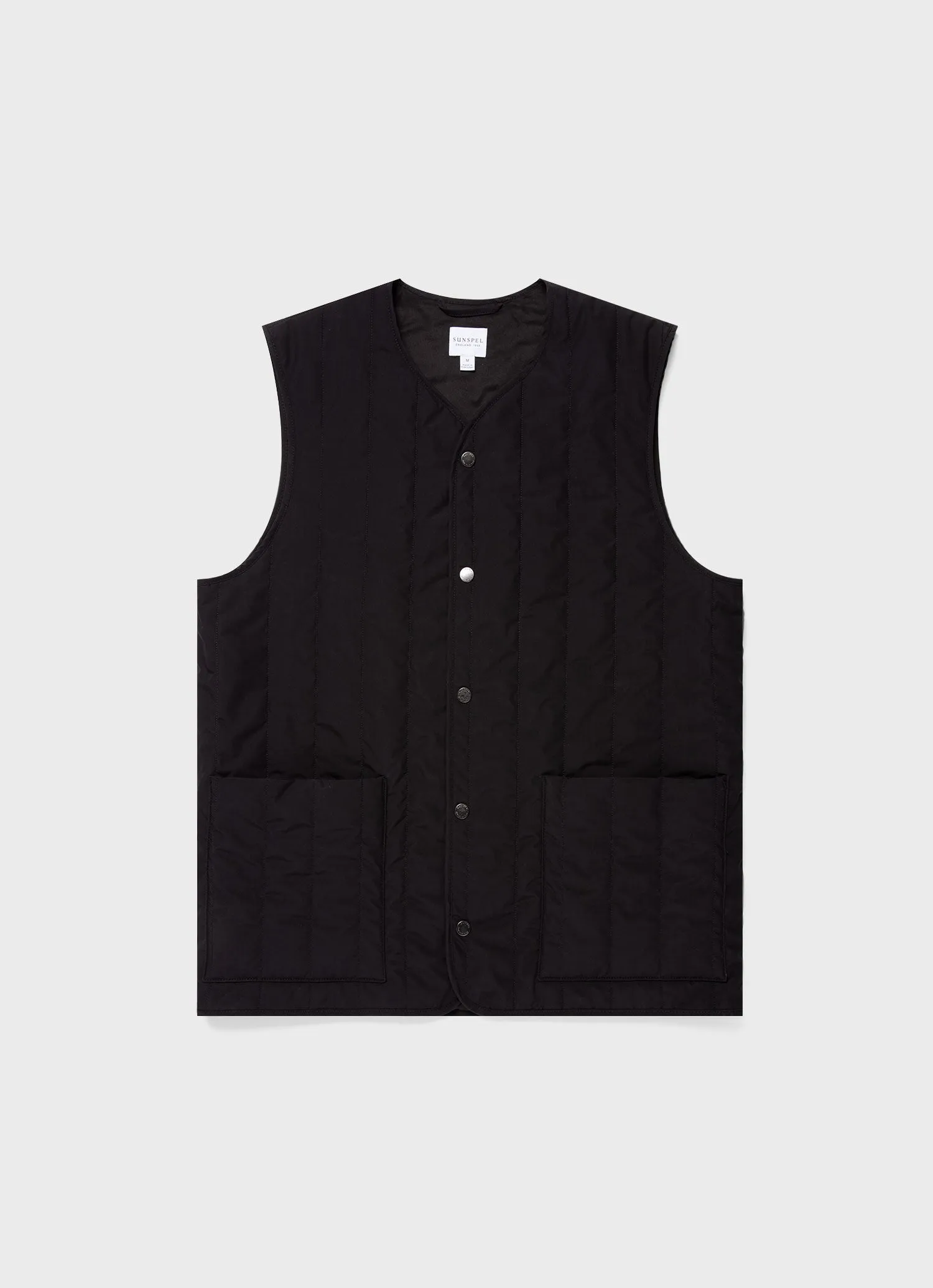 Men's Quilted Liner Gilet in Black