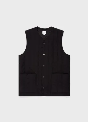 Men's Quilted Liner Gilet in Black