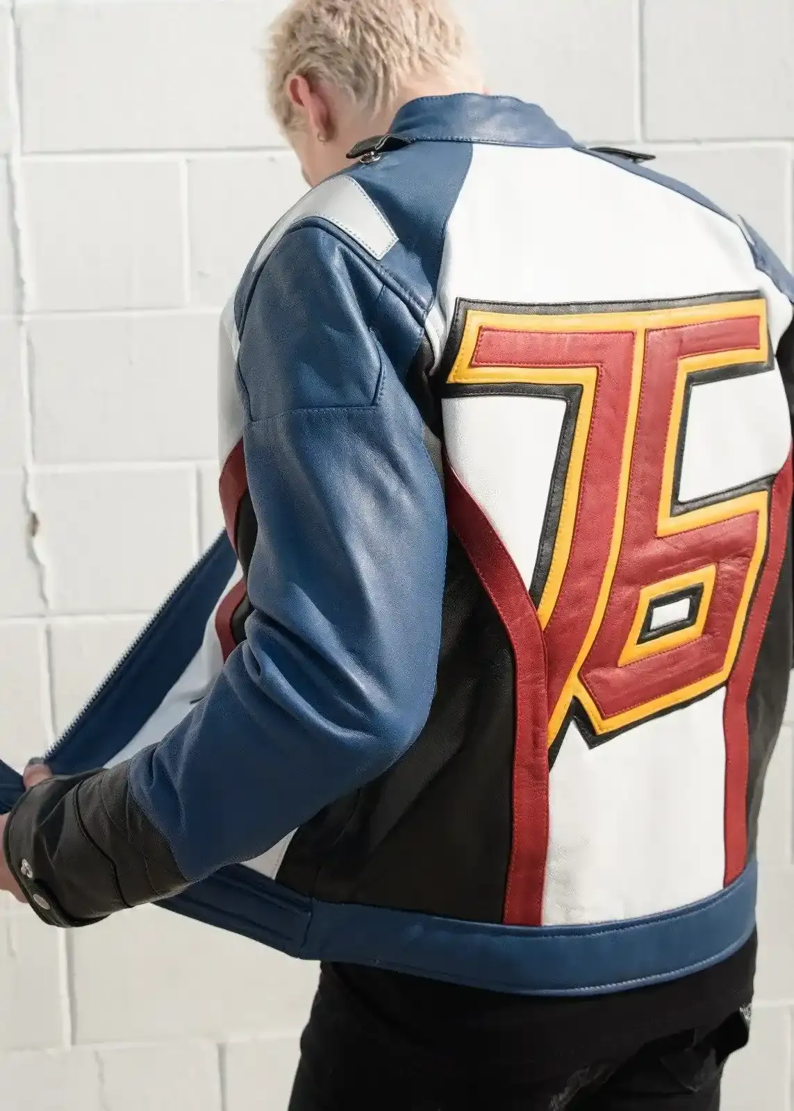 Mens Soldier 76 Blue Leather Jacket | LucaJackets