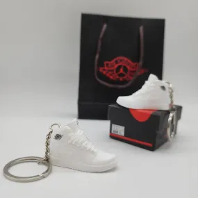 Mini Sneaker Keyring- AJ1 (White)