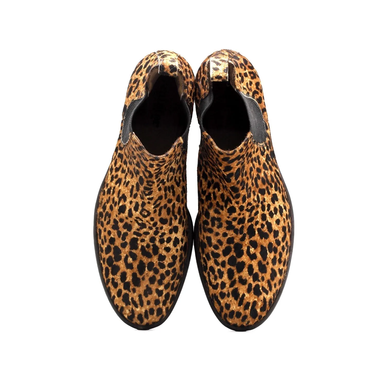 Mister Otos 40179 Men's Shoes Leopard Print Chealsea Boots (MIS1143)