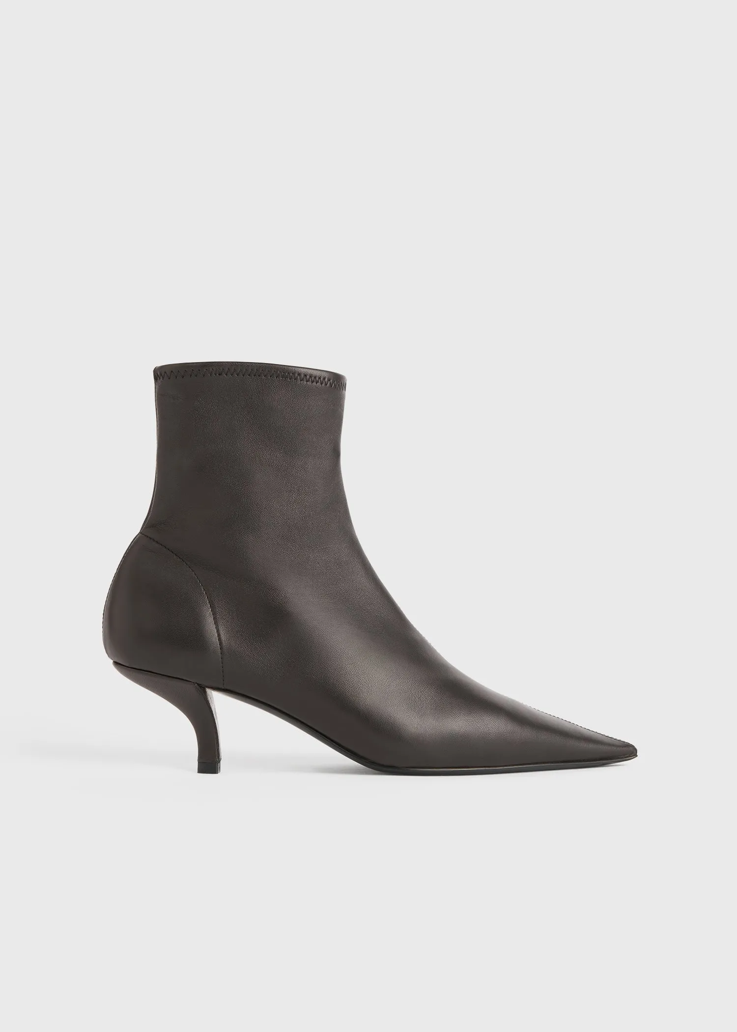 Nappa heeled sock boots bark