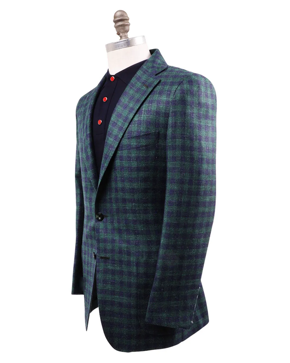 Navy and Green Check Sportcoat