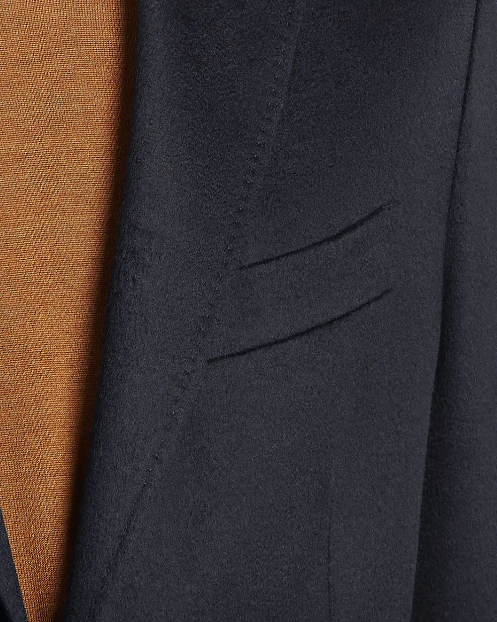 Navy Blue Oasi Cashmere Solid Sportcoat