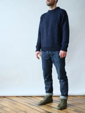 NICK SWEATER - NAVY TWEED 