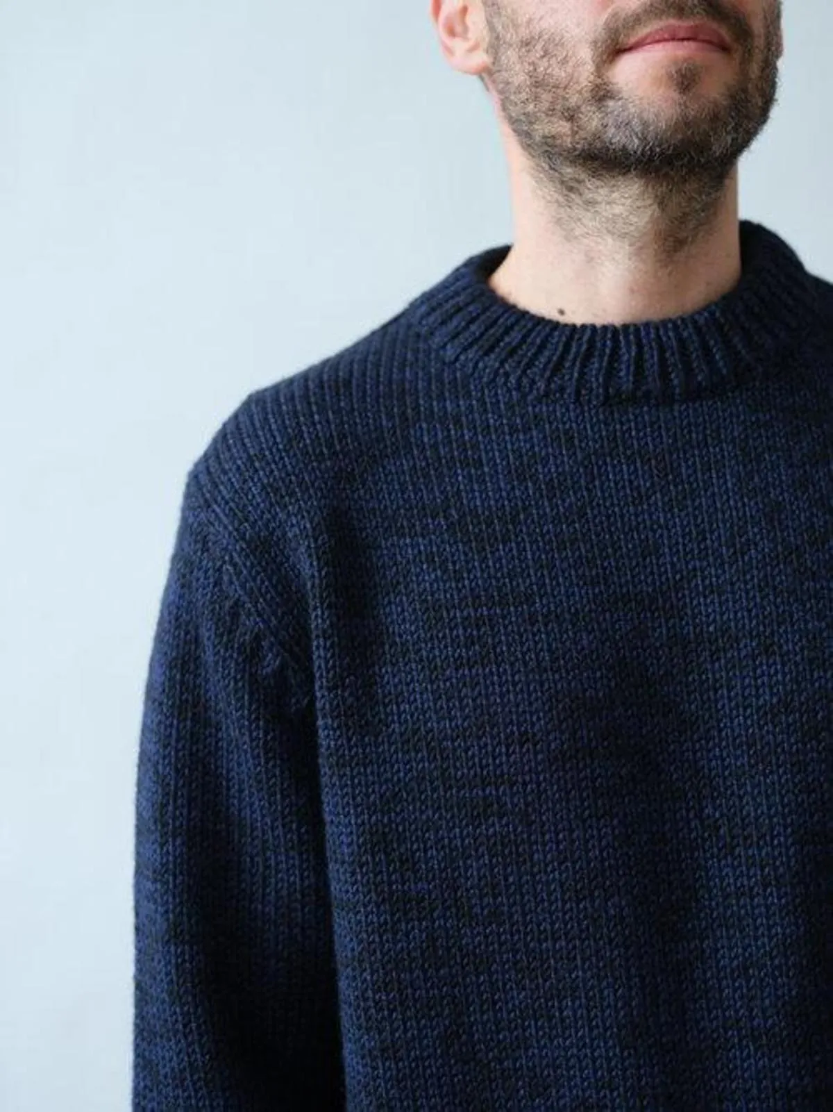 NICK SWEATER - NAVY TWEED 