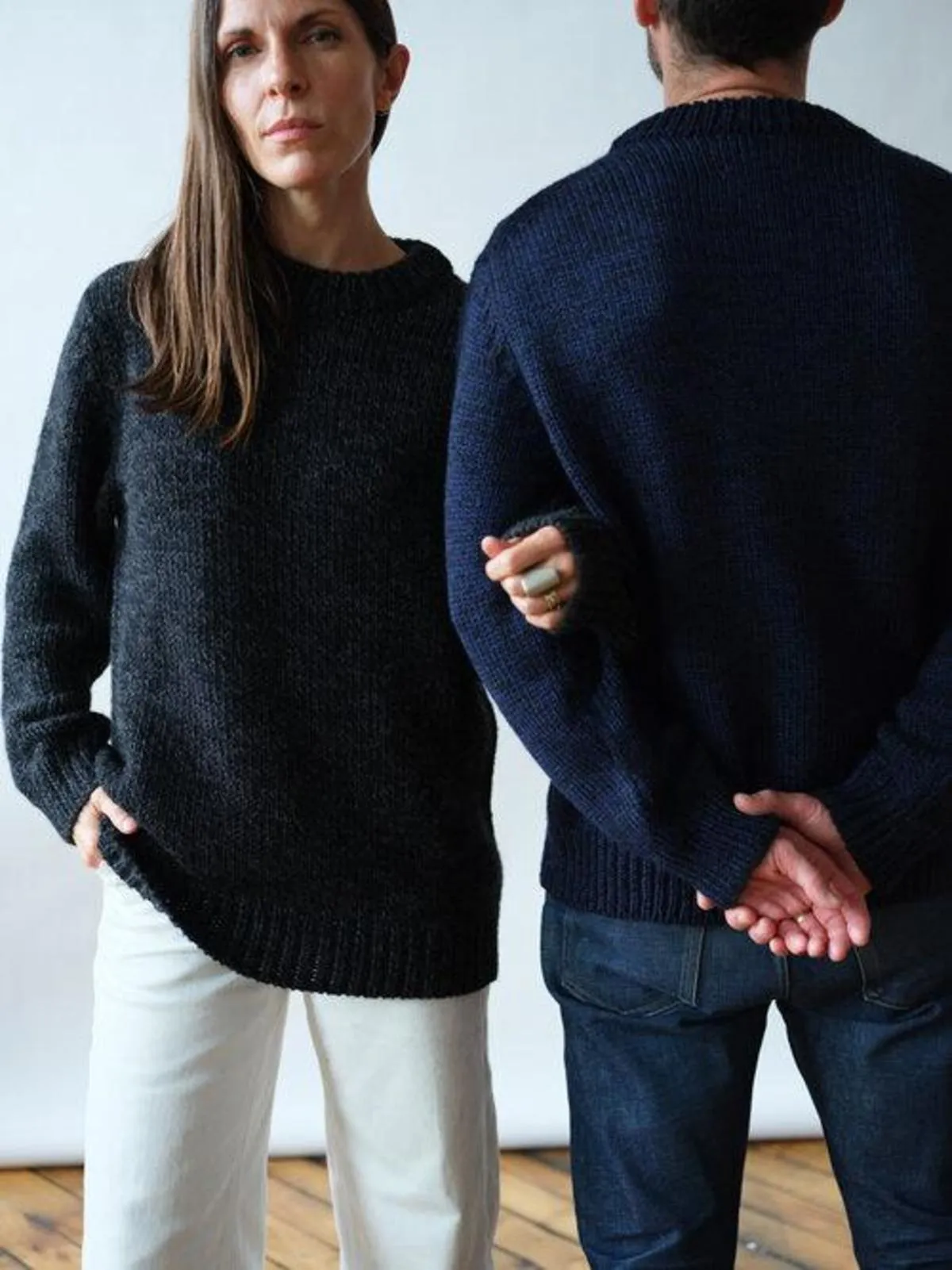 NICK SWEATER - NAVY TWEED 