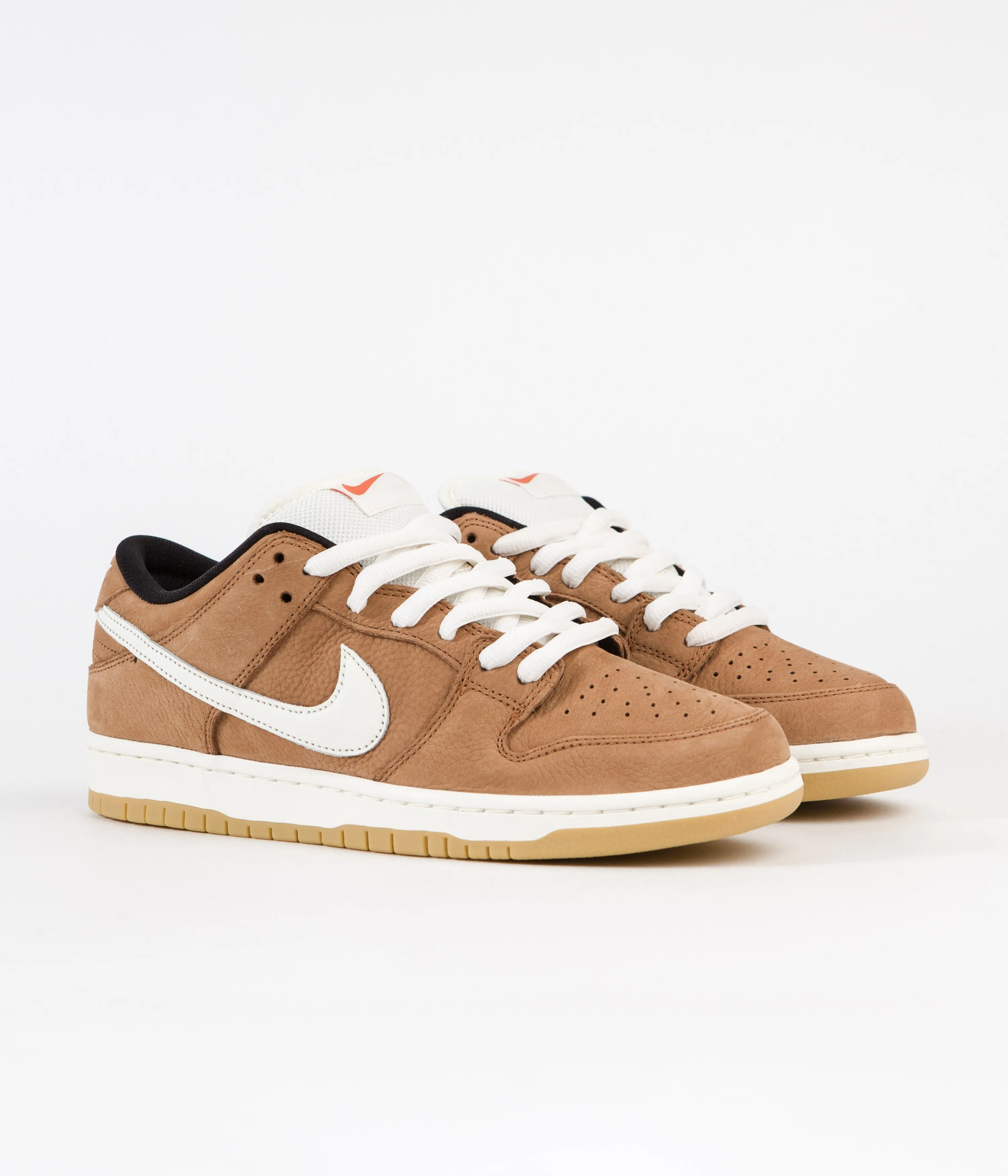 Nike SB Dunk Low Pro Orange Label Shoes - Dark Russet / Sail - Dark Russet - Black