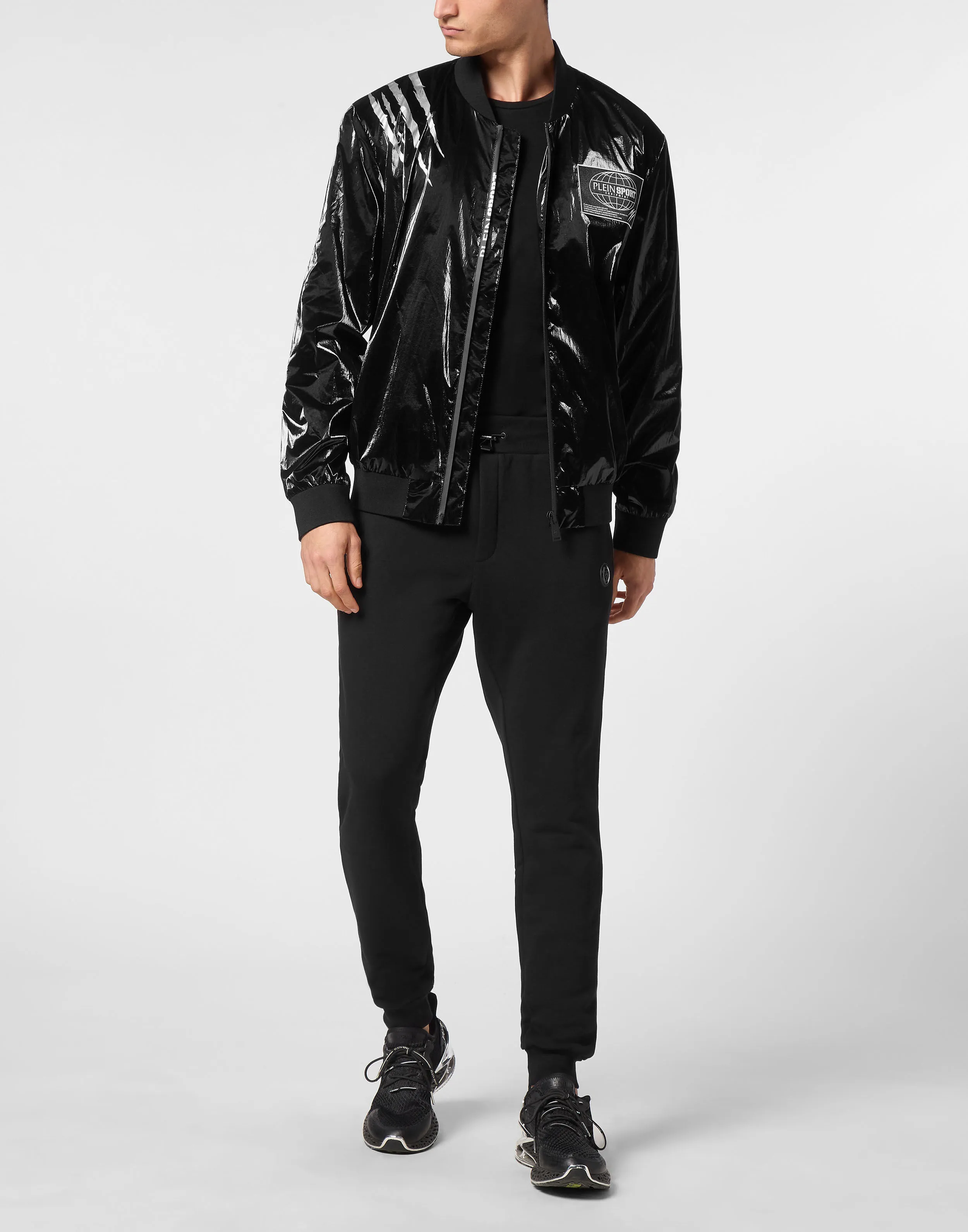 Nylon Crease Bomber Jacket