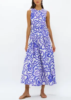 OLIPHANT SLEEVELESS PIPED MAXI