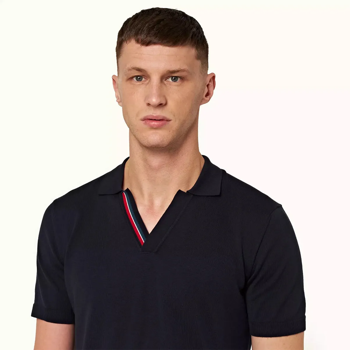 Orlebar Brown - Horton OB Stripe Polo Shirt in Navy