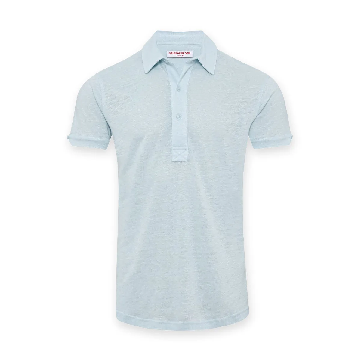 Orlebar Brown - Sebastian Linen Polo in Island Sky