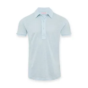 Orlebar Brown - Sebastian Linen Polo in Island Sky