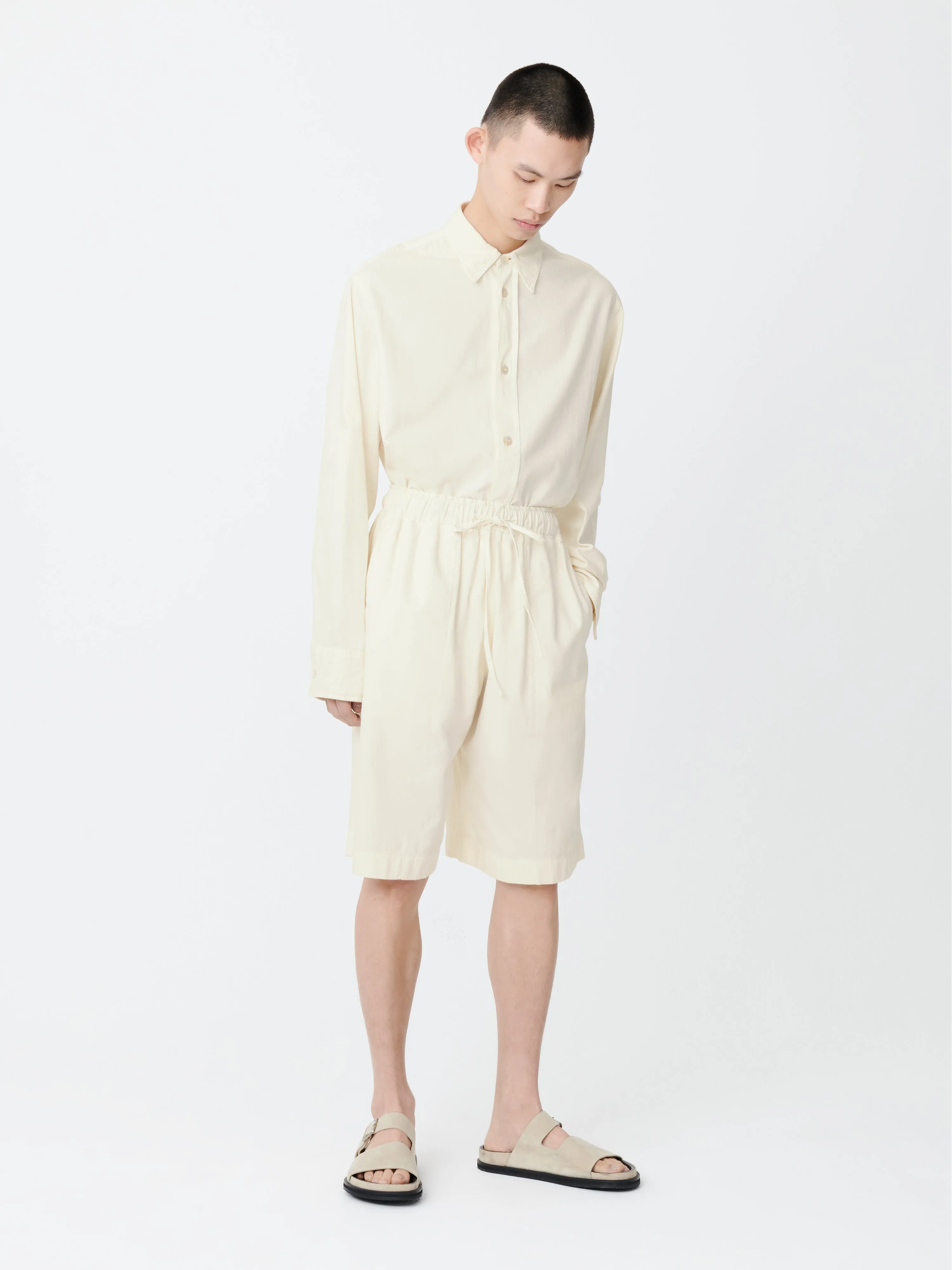 Ossi Denim Shorts in Parchment