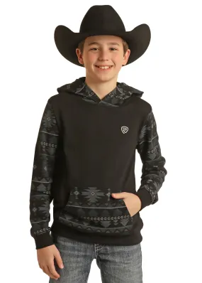 Panhandle Slim Boys Aztec Black Hoodie