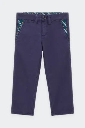 PANTALONI GABARDINE CHINO BLU