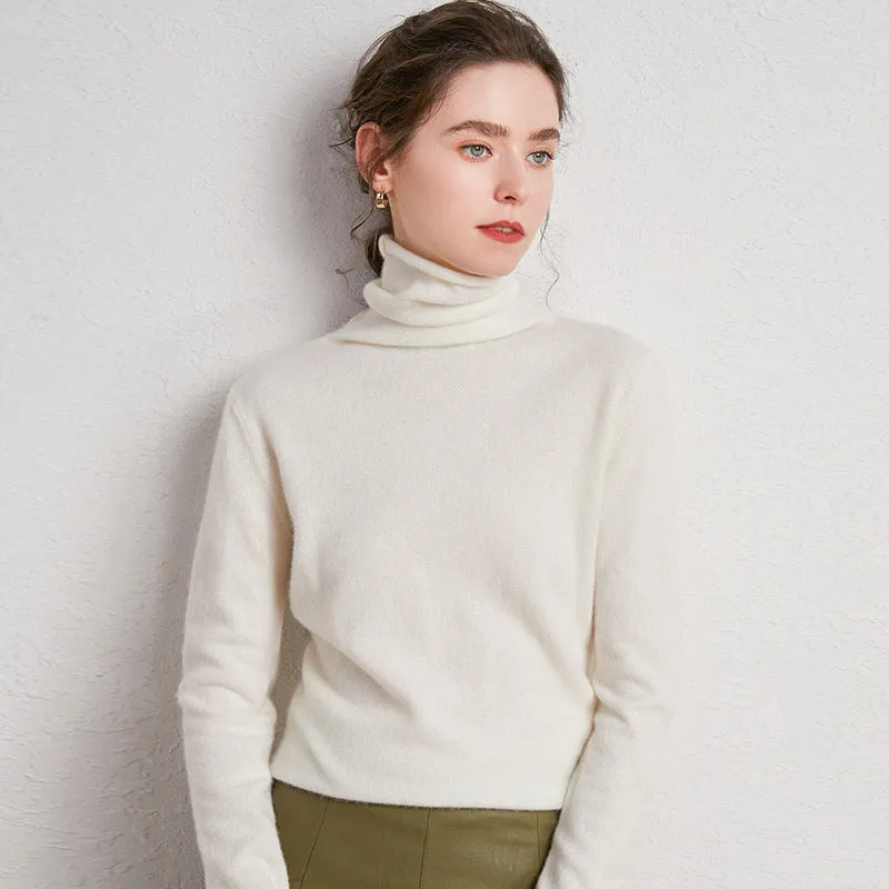 Pile up collared cashmere sweaters