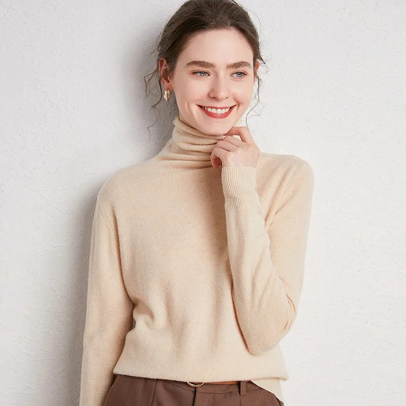 Pile up collared cashmere sweaters