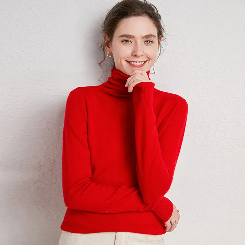 Pile up collared cashmere sweaters