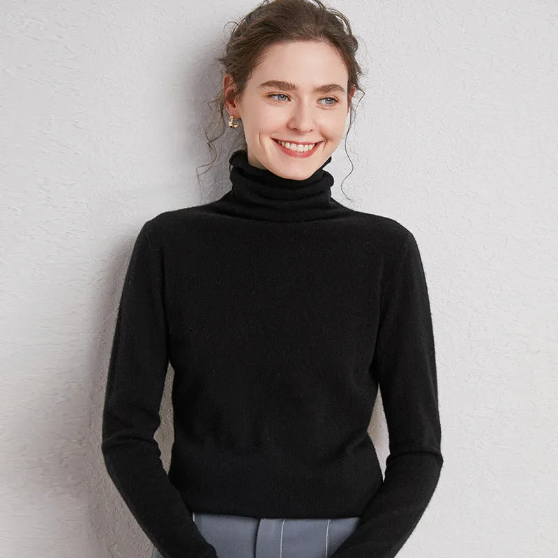 Pile up collared cashmere sweaters