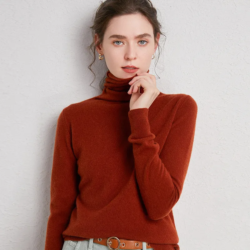 Pile up collared cashmere sweaters