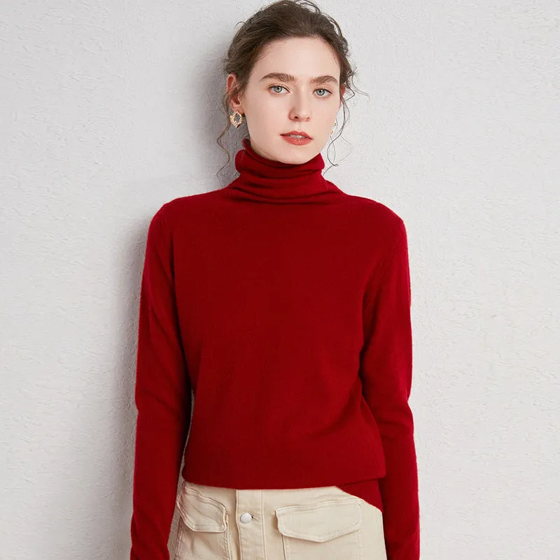 Pile up collared cashmere sweaters