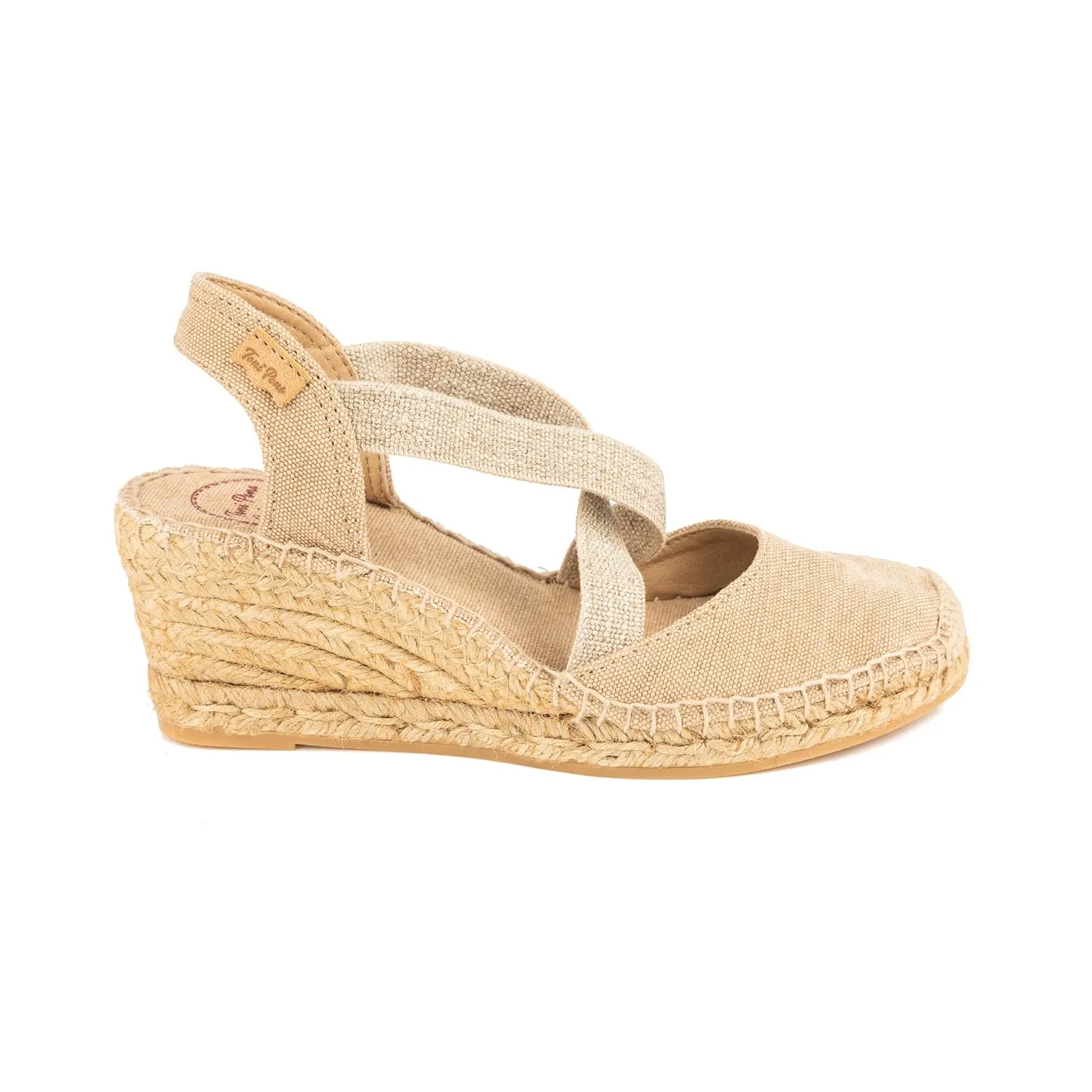 Plain Canvas Wedge Espadrille for Women - Saba-V