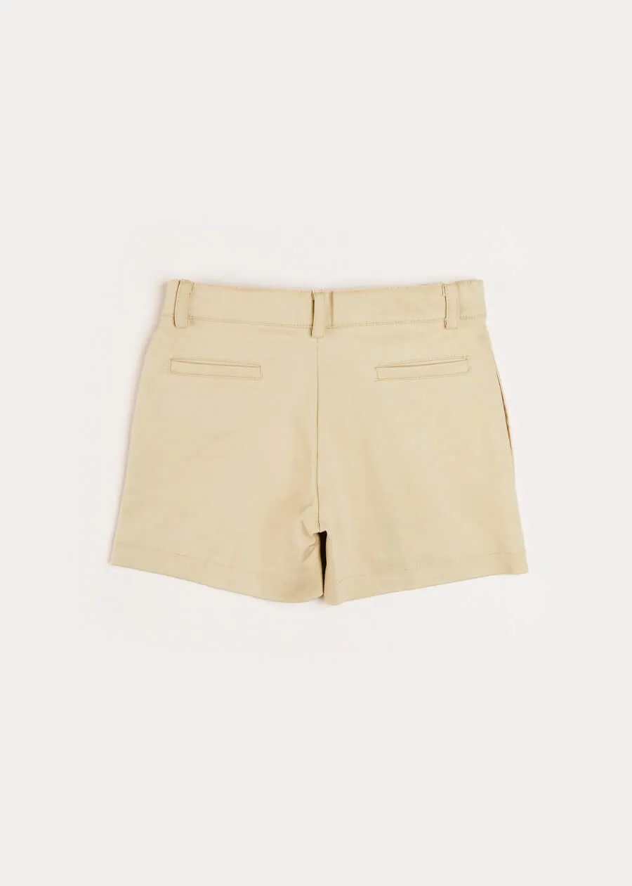 Plain Chino Shorts in Camel (4-10yrs)