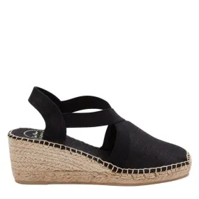 Plain Cotton Blend Wedge Espadrille for Women - Tabarca