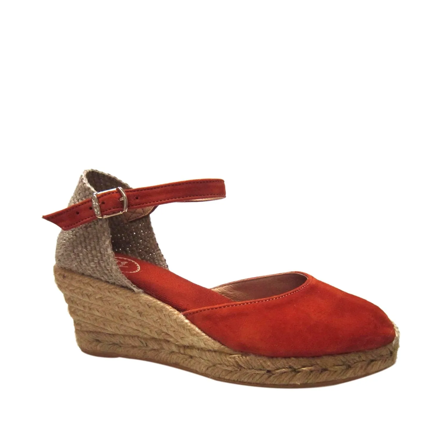 Plain Suede Leather Wedge Espadrille for Women - Lloret-5