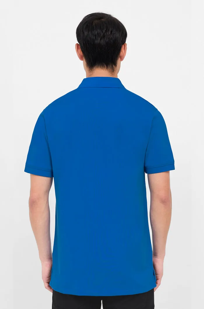 Polo with contrasting Bara Nike crest in blue