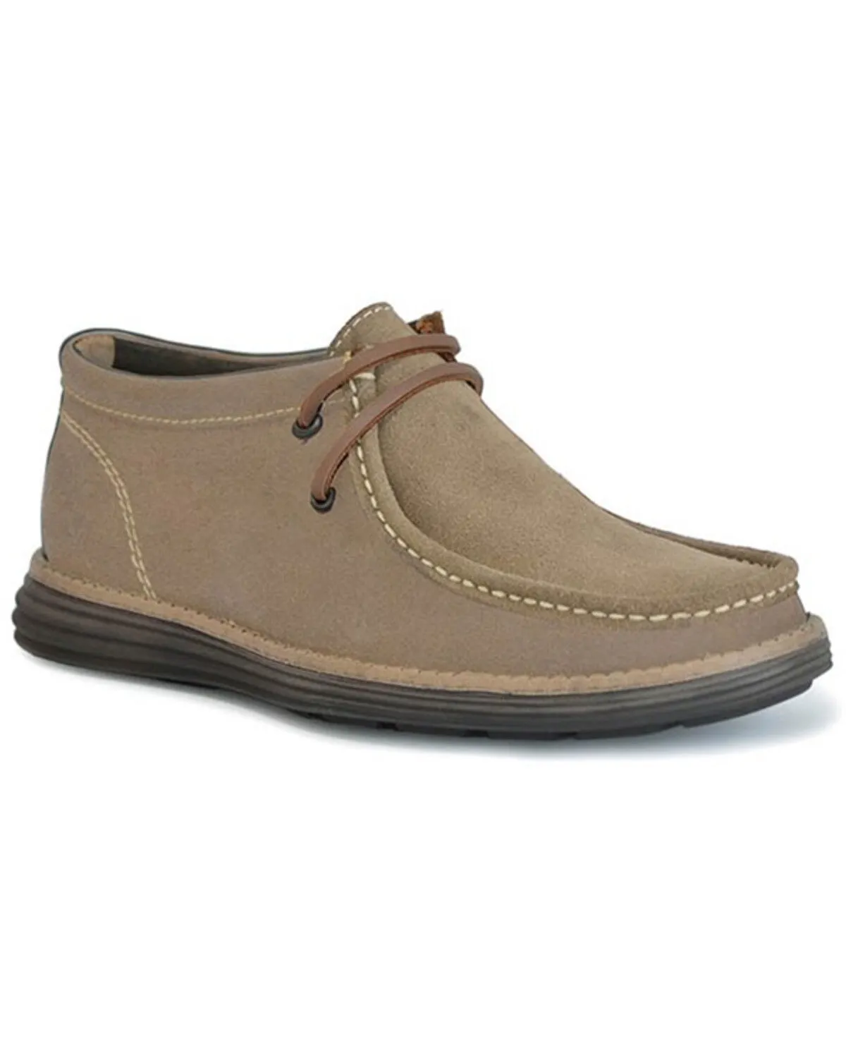 Product Name:  Stetson Men's Wyatt All-Over Suede Casual Lace-Up Chukka Shoes - Moc Toe