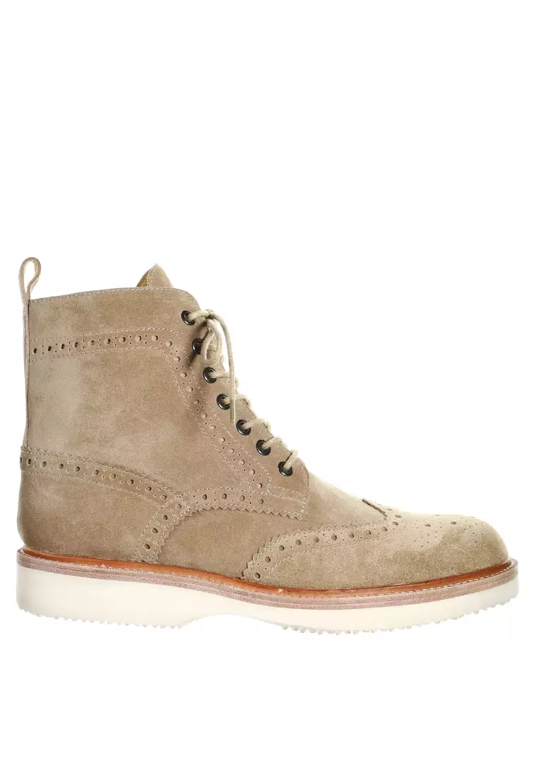 PRODUIT PARFAIT Suede Leather Oxford Boots