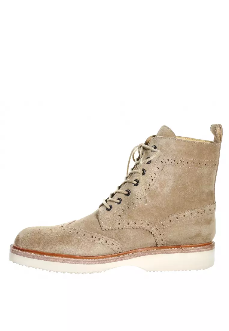 PRODUIT PARFAIT Suede Leather Oxford Boots