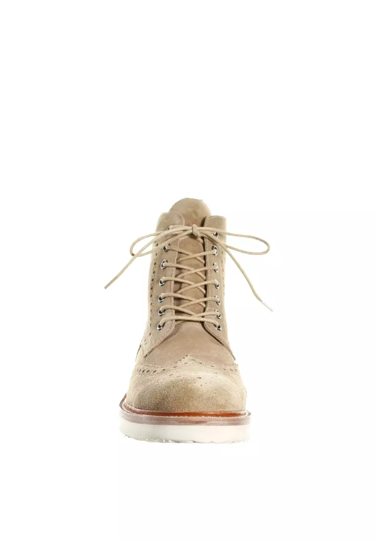 PRODUIT PARFAIT Suede Leather Oxford Boots