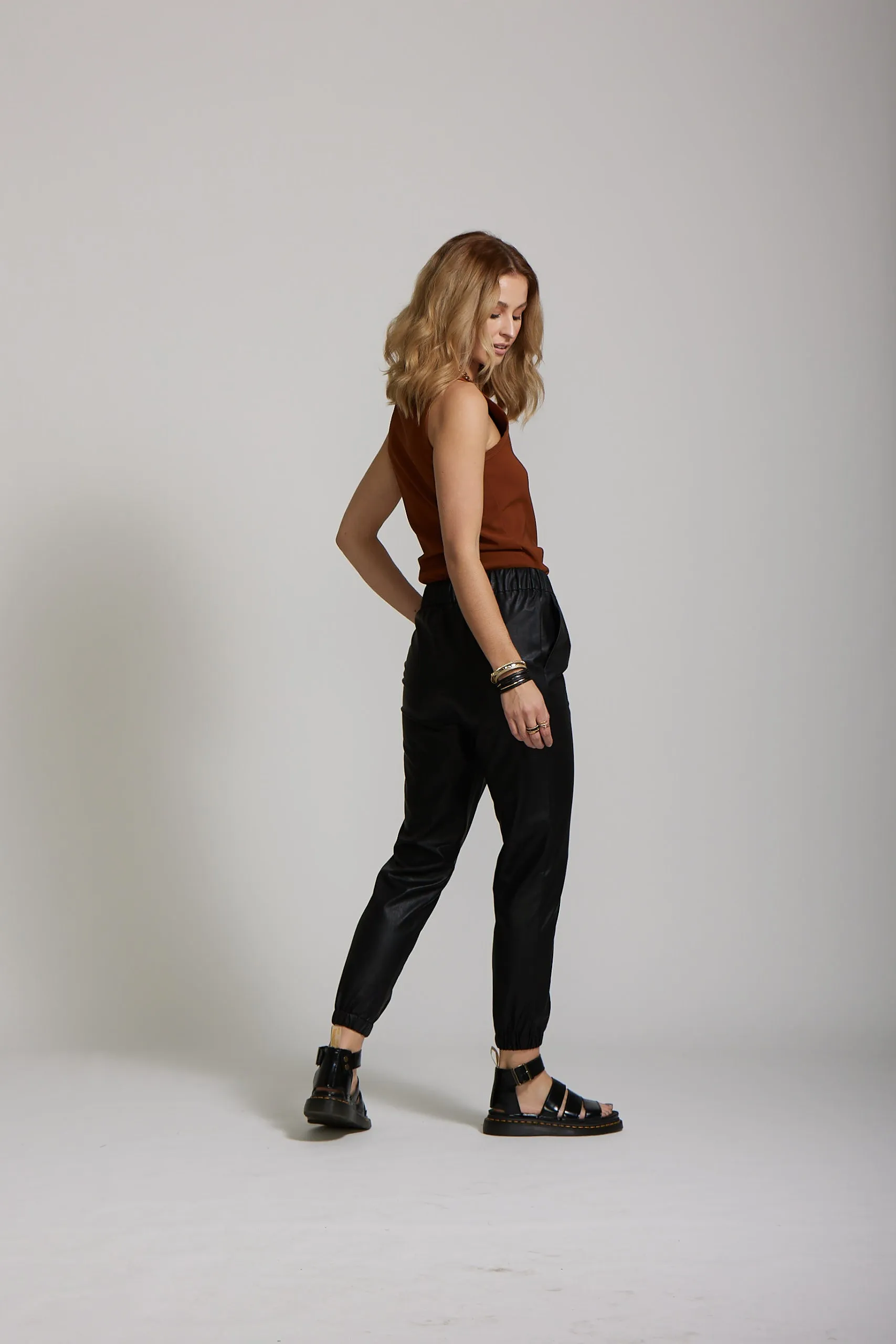 PU Lounge Pant - Black