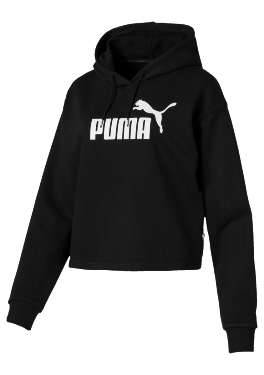 PUMA WOMEN'S ESS CROPPED BLACK HOODIE