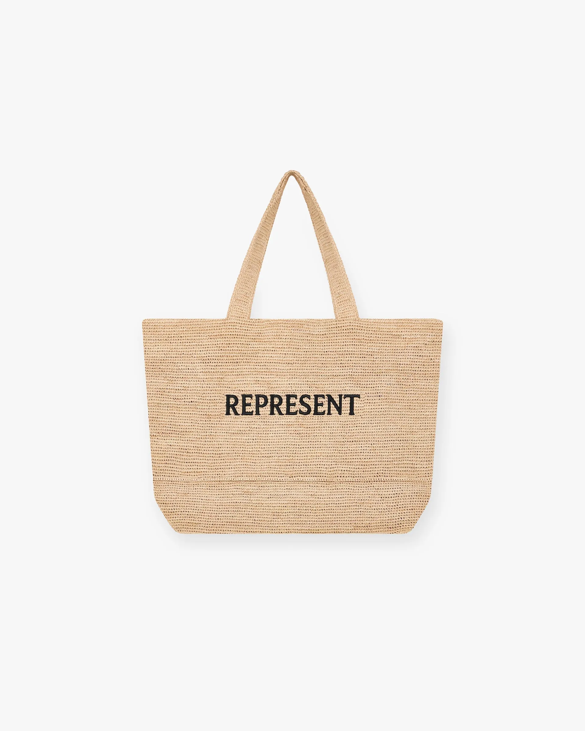 Raffia Tote Bag - Latte