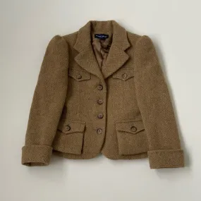 Ralph Lauren Tan Tweed Riding Style Jacket