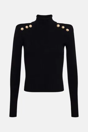 Reeves Turtleneck Sweater - Black