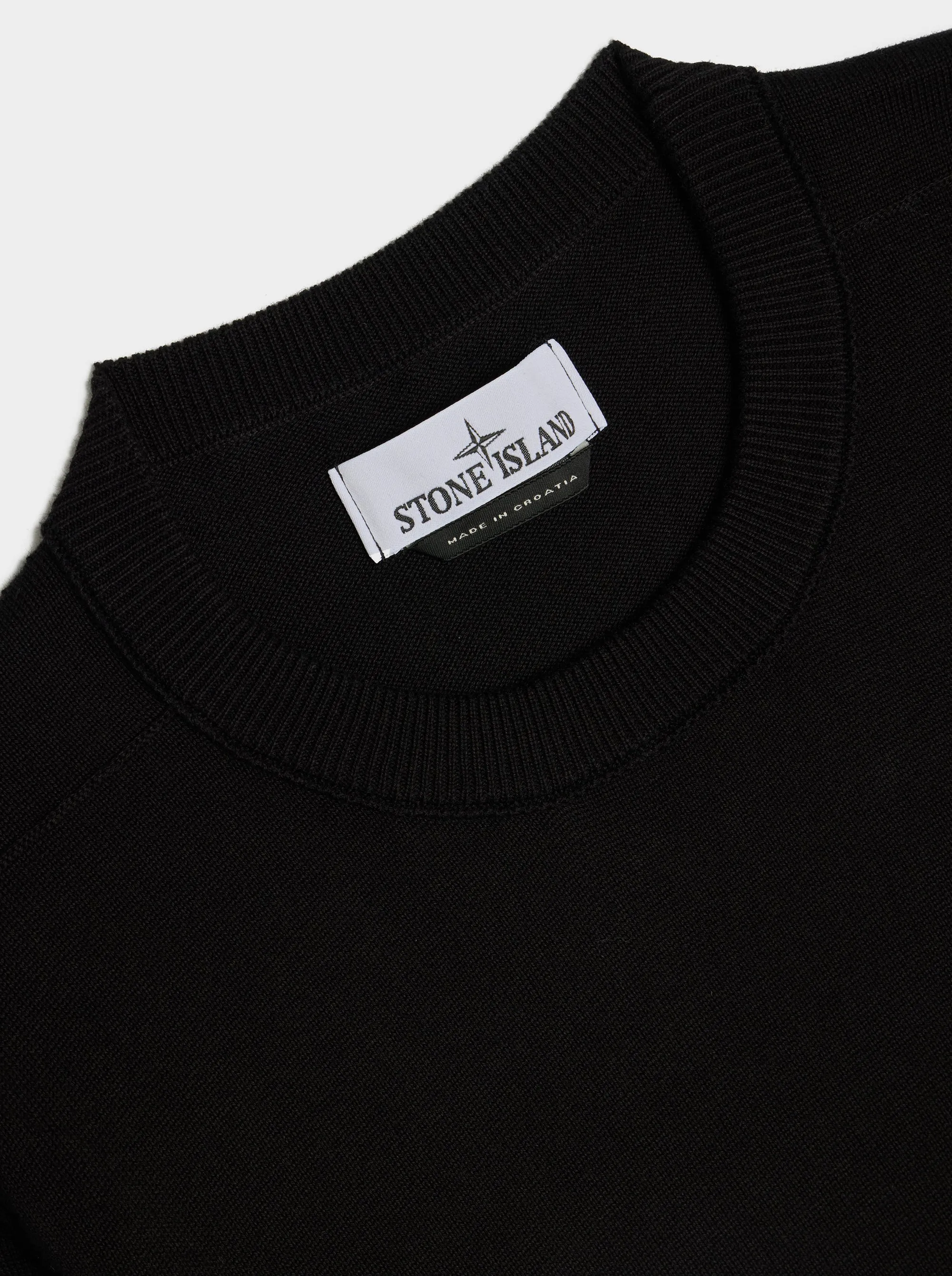 Regular Fit Logo Patch Sweater, Black