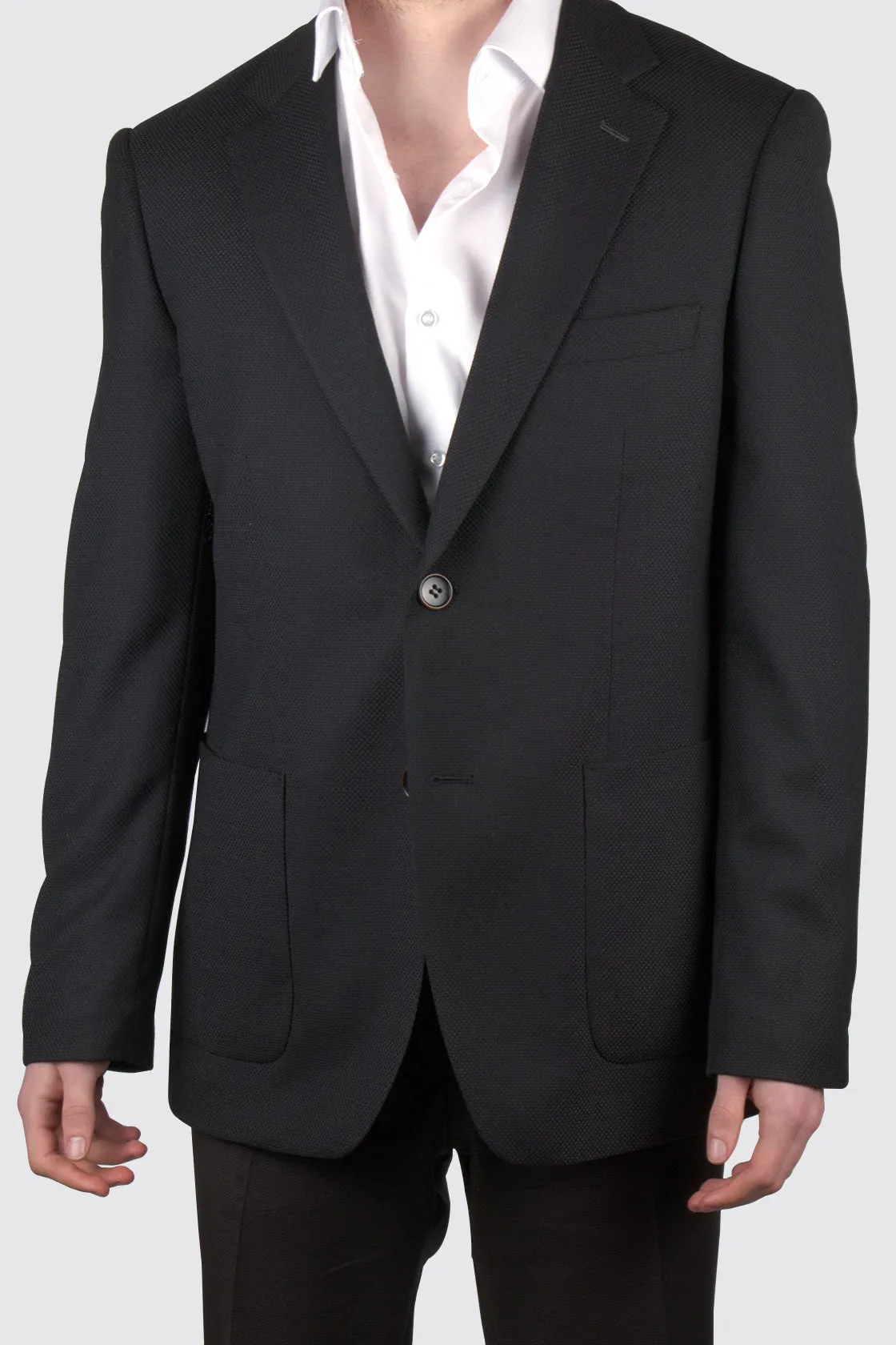 Rembrandt Batten Textured Blazer Black