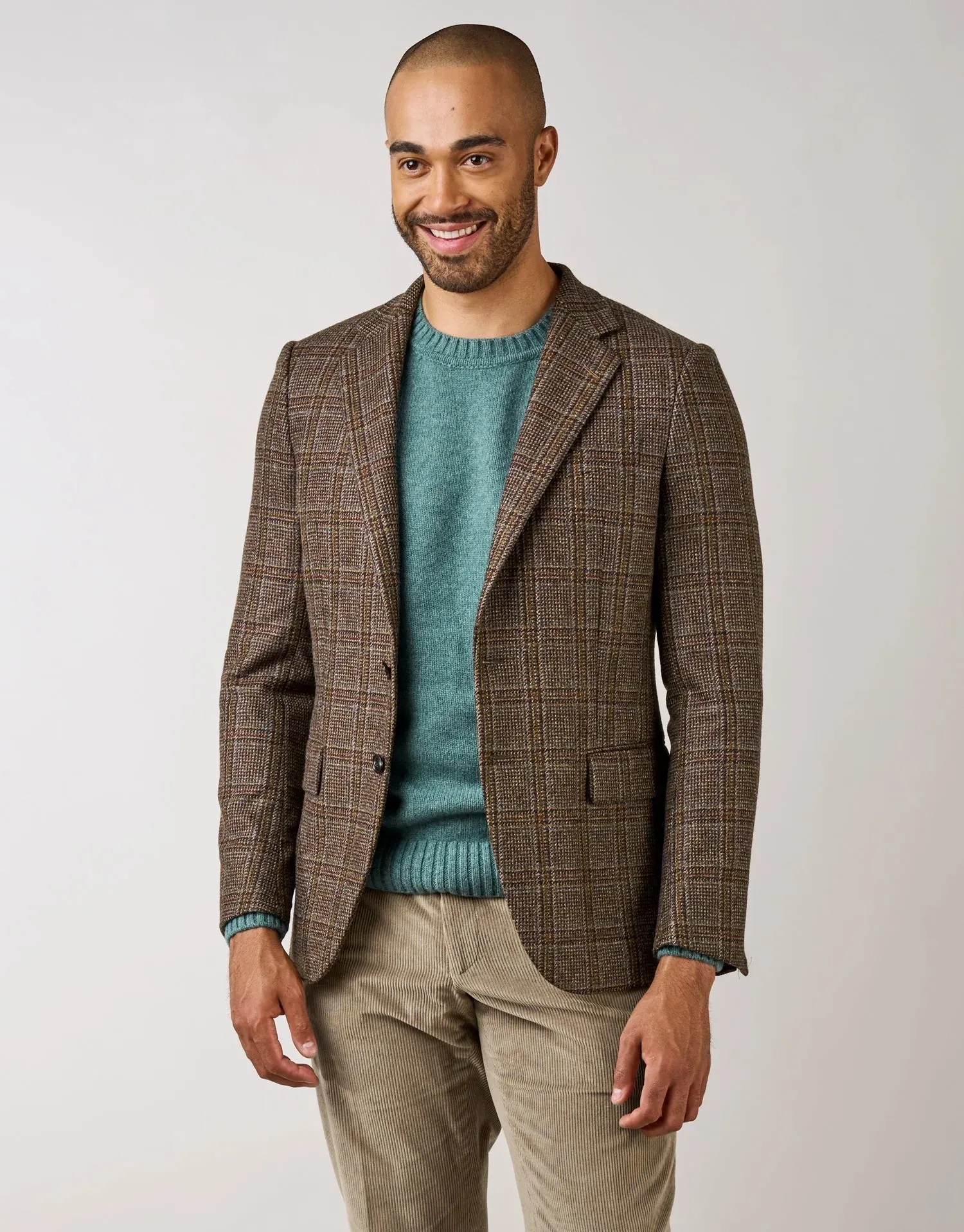 Rembrandt Hawker Check Blazer Brown