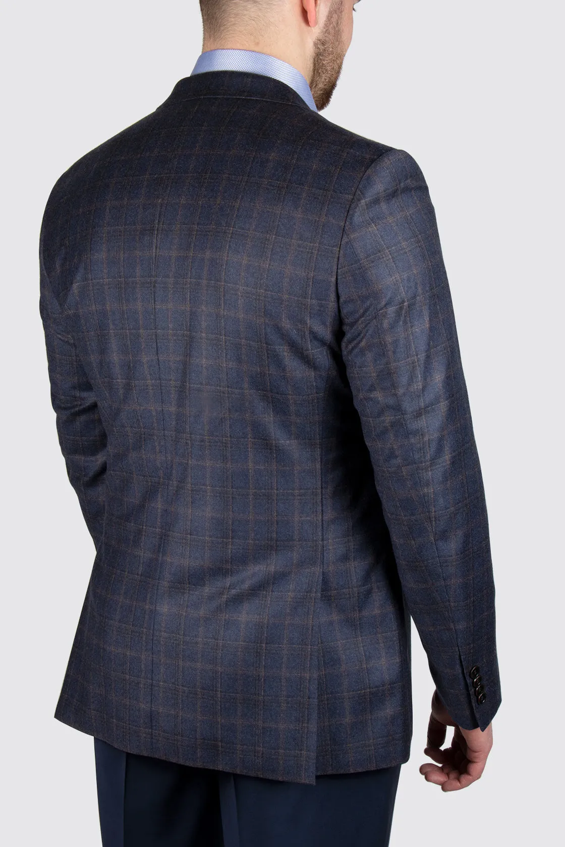 Rembrandt Hawker Check Blazer Navy