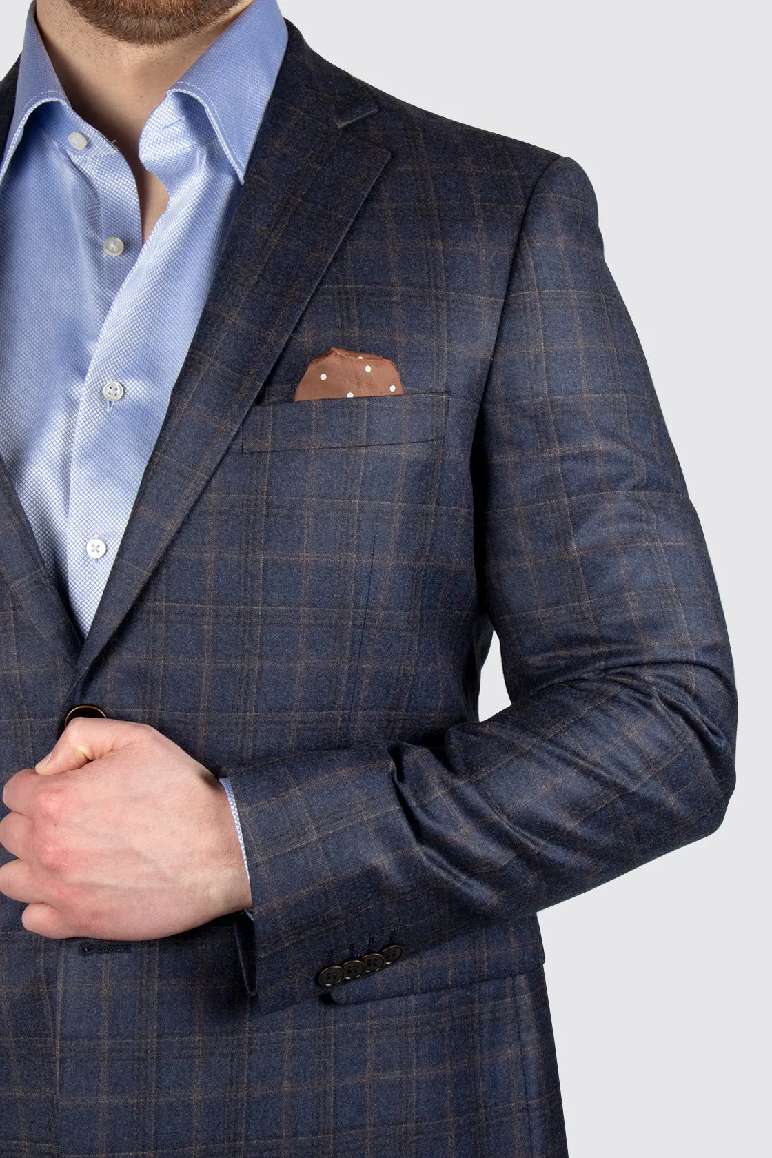 Rembrandt Hawker Check Blazer Navy