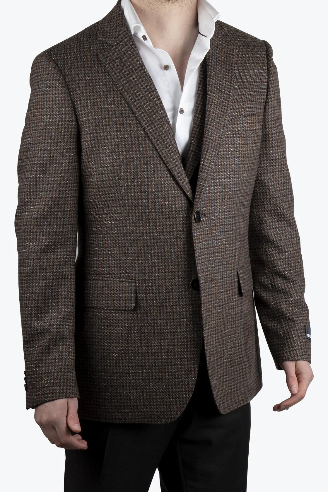 Rembrandt Hawker Gun Check Blazer Brown