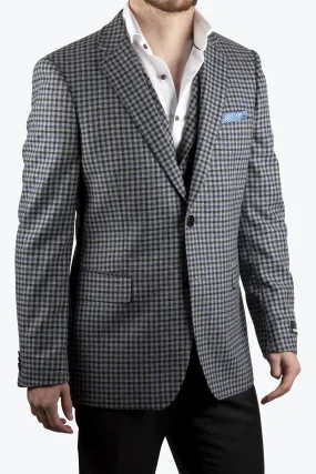 Rembrandt Hawker Gun Check Blazer Grey