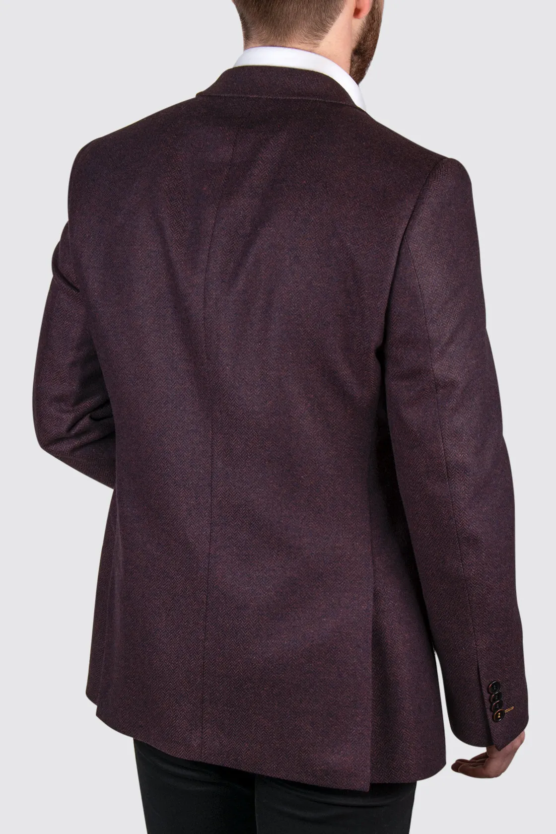 Rembrandt Hawker Herringbone Blazer Brown