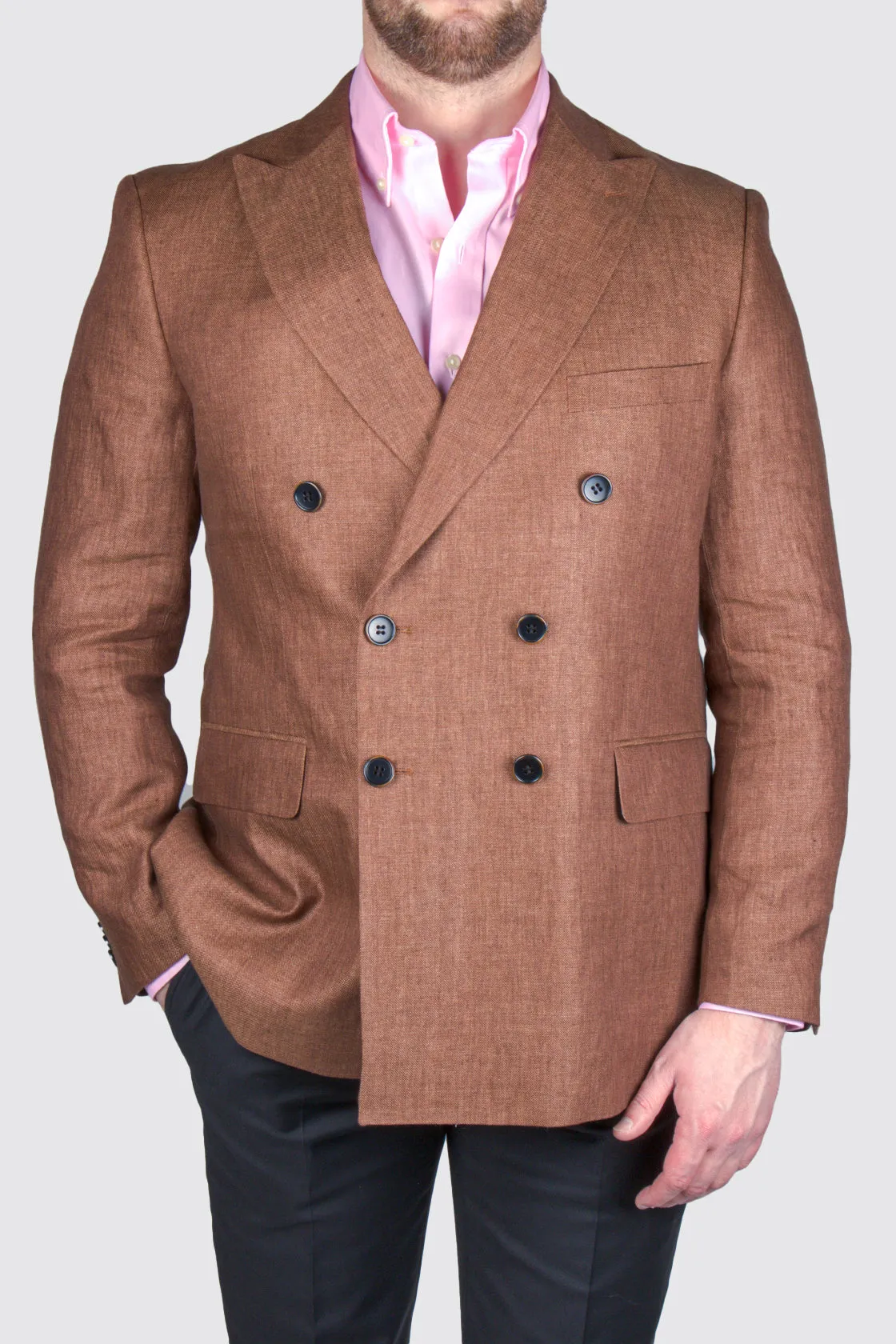 Rembrandt Whetu Linen Blazer Brown