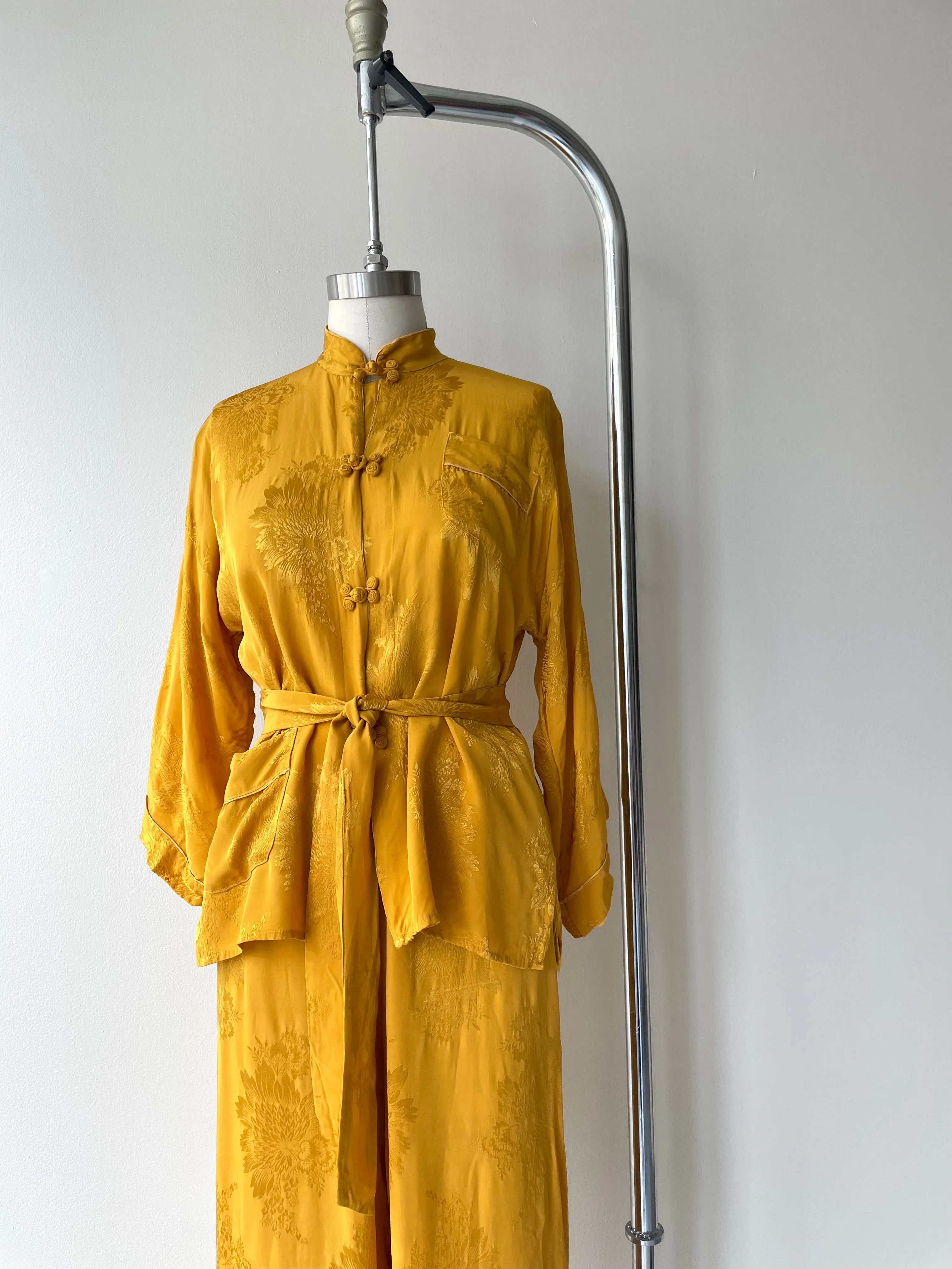 Saffron Rayon Lounge Set | 1950s